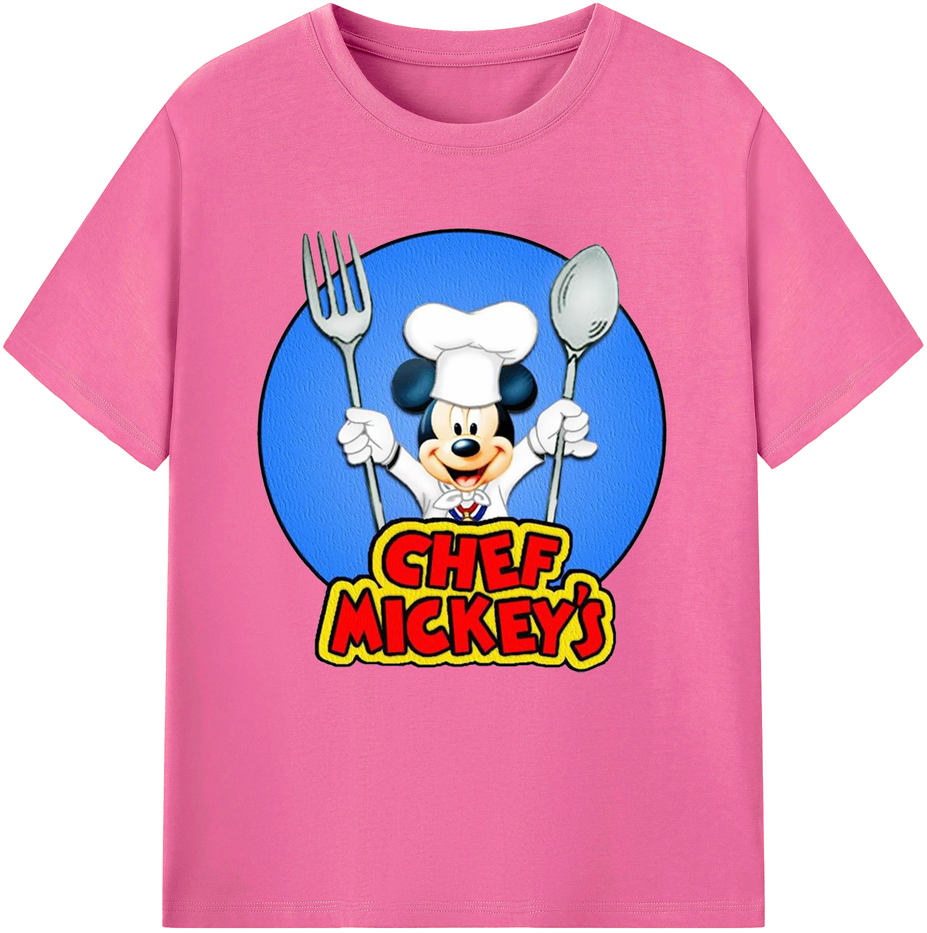 （画像用） ミッキーマウス Mickey Mouse レディースカジュアルプリントTシャツ（綿100％）